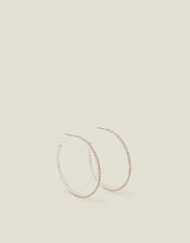 Thin Crystal Hoops, , large