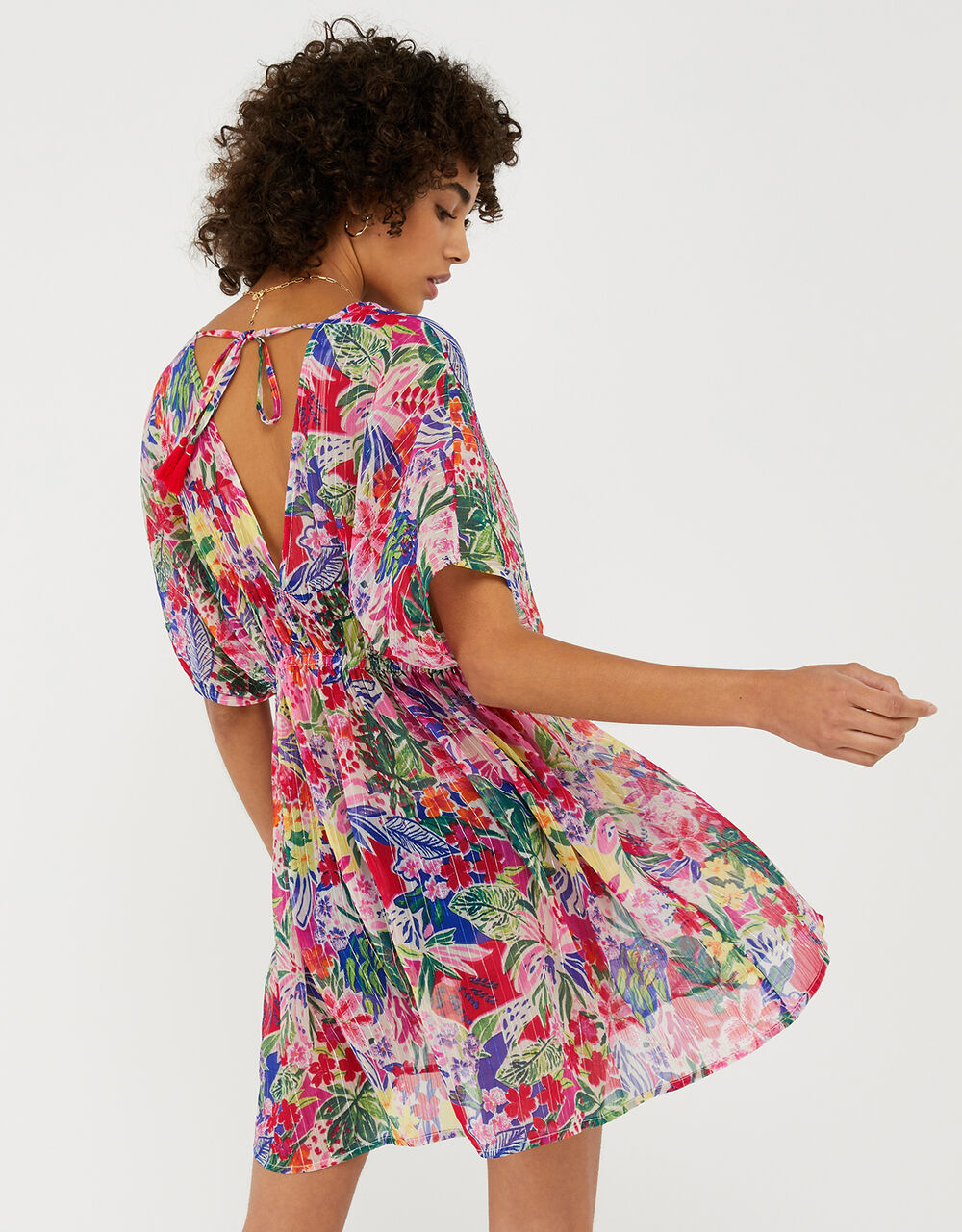 Chiffon Floral Print Kaftan Multi Beach kaftans, Cover Ups & Sarongs