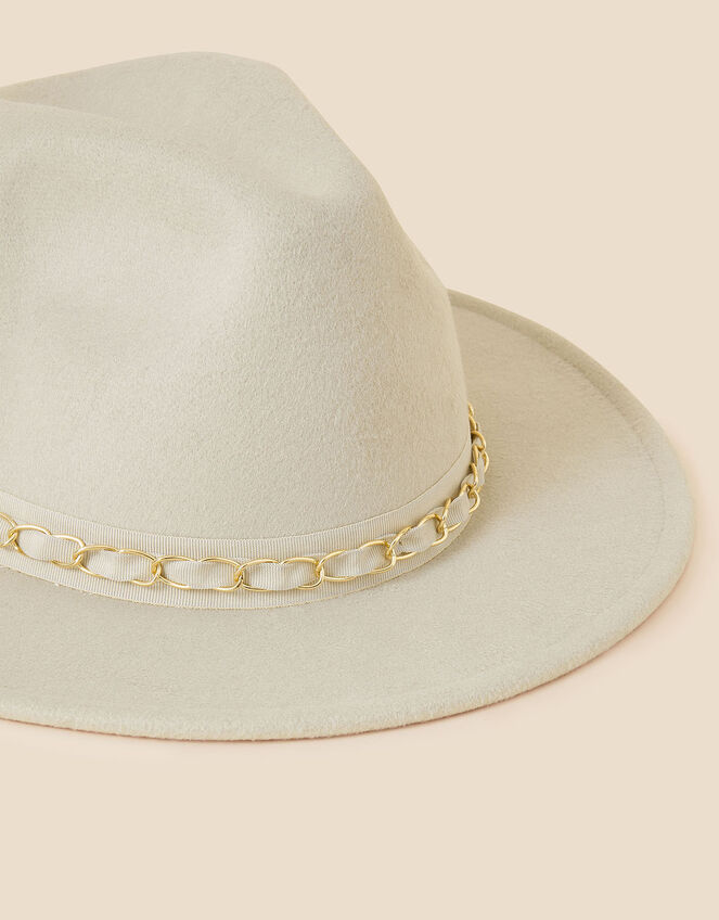Chain Detail Fedora Hat, , large