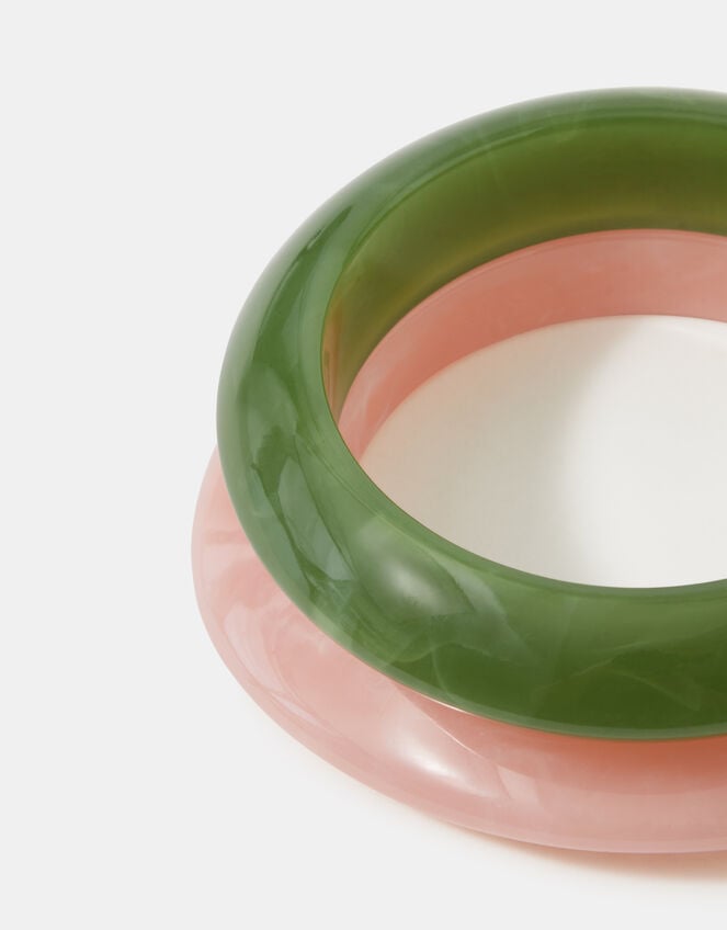 2-Pack Resin Bangles, Multi (PASTEL MULTI), large