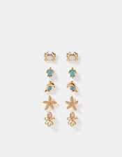 5-Pack Sea Life Stud Earrings, , large