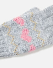 Girls Fairisle Fingerless Gloves, Multi (PASTEL-MULTI), large