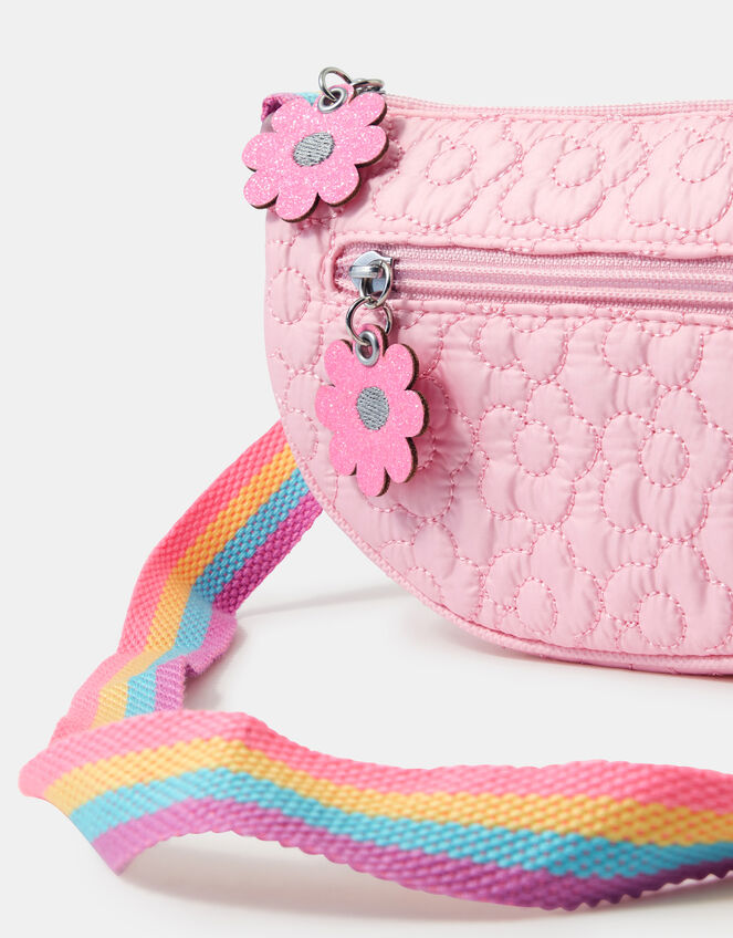 Flower Quilted Crossbody Bag, , large