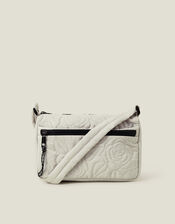 Floral Quilted Camera Bag, Cream (CREAM), large