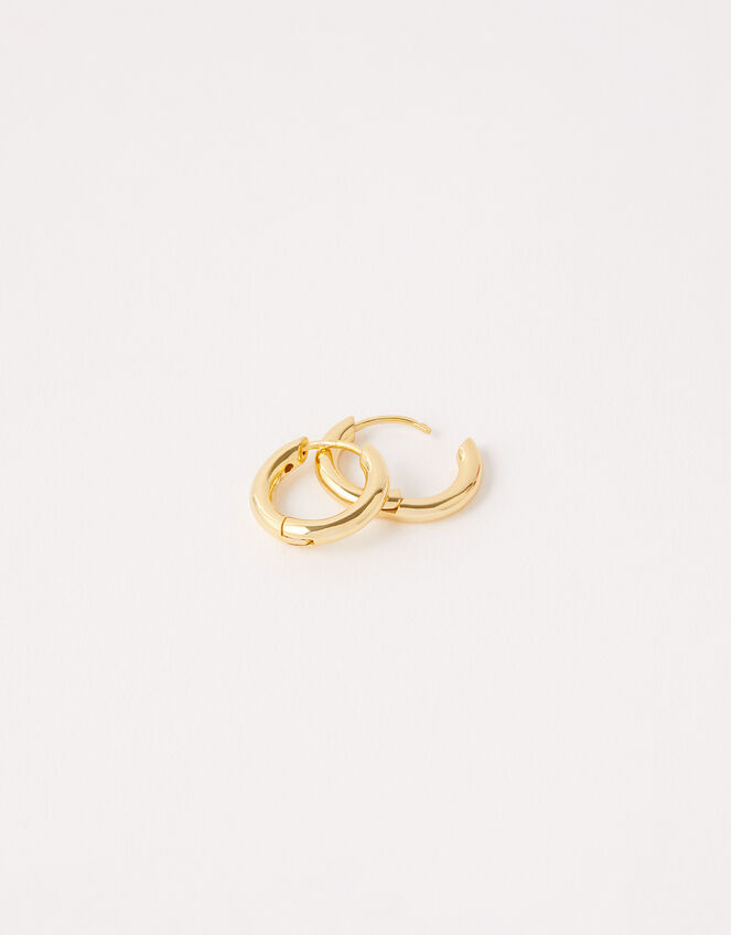 Gold Vermeil Huggie Hoop Earrings, , large