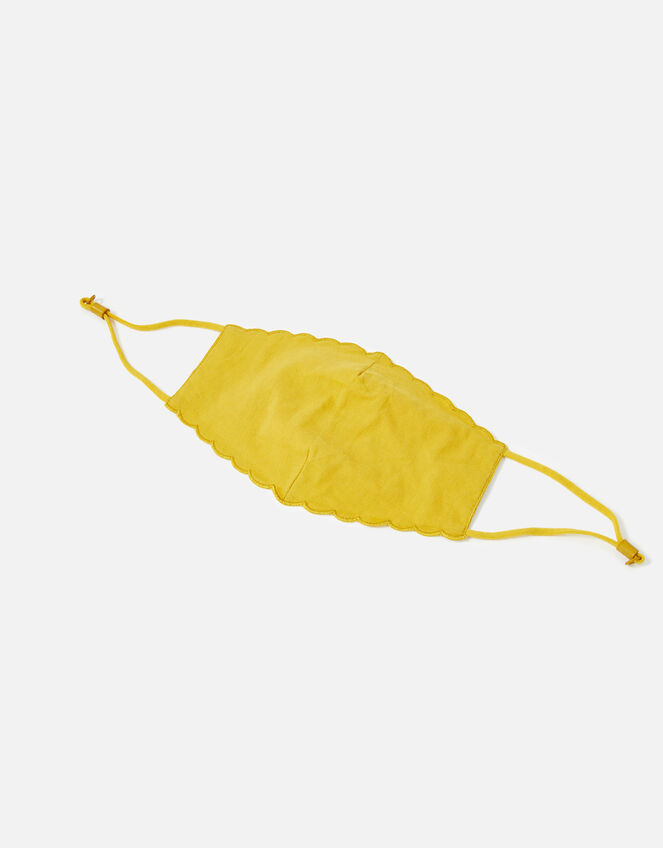 Scallop Edge Face Covering, Yellow (YELLOW), large