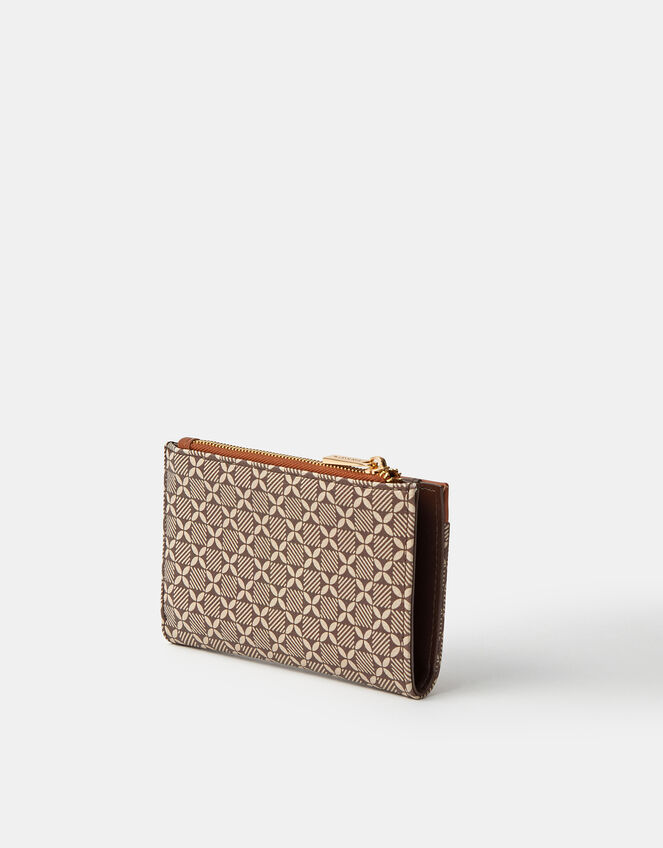 Slimline Geometric Print Purse, , large