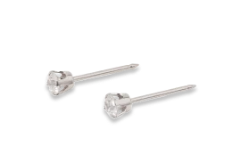 WHITE GOLD TIFFANY 3mm CUBIC ZIRCONIA Single £28/Double £50