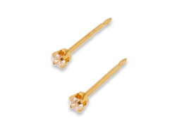 GOLD TIFFANY 2mm CUBIC ZIRCONIA Single £22/Double £45