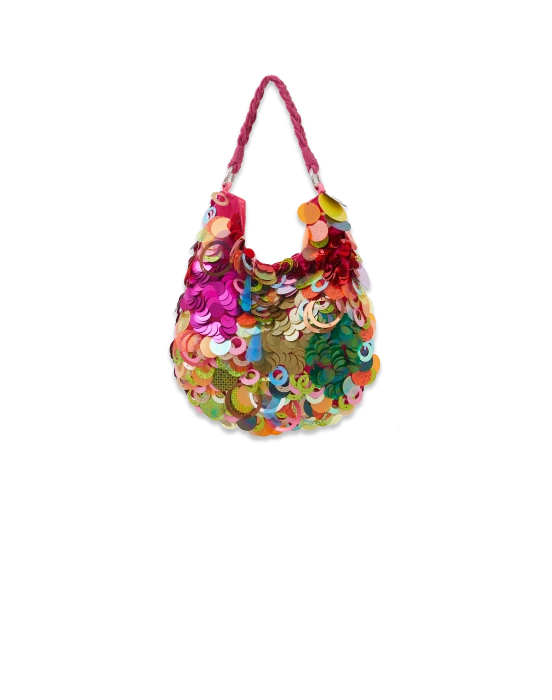 HAND EMBELLISHED SEQUIN BAG HAND-CRAFT EMBROIDERY £40