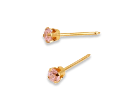 GOLD PINK CUBIC ZIRCONIA Single £28/Double £50