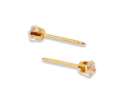 GOLD TIFFANY 3mm CUBIC ZIRCONIA Single £28/Double £50