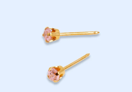 GOLD PINK CUBIC ZIRCONIA Single £28/Double £50