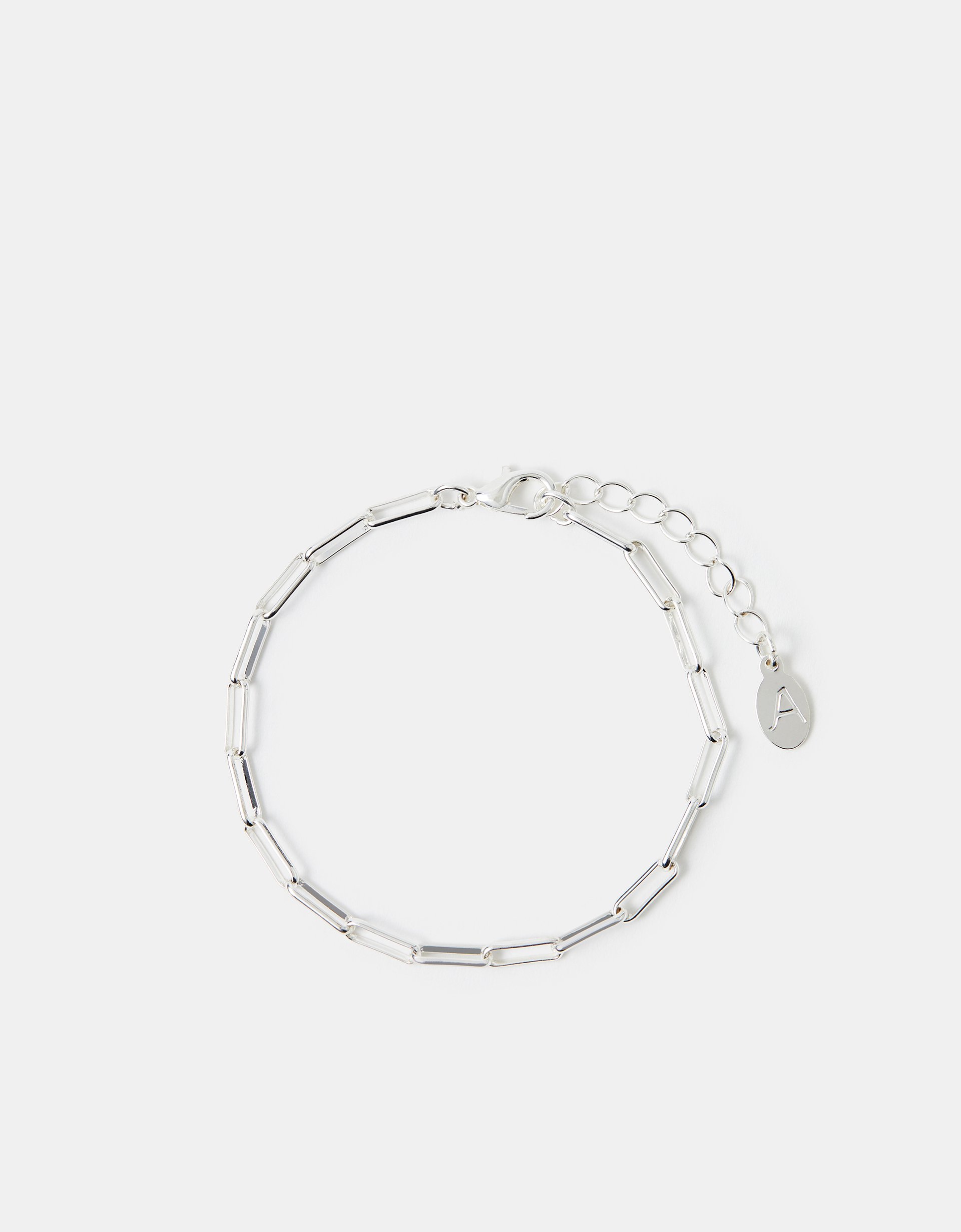Accessorize Paperclip Chain Bracelet, Silver
