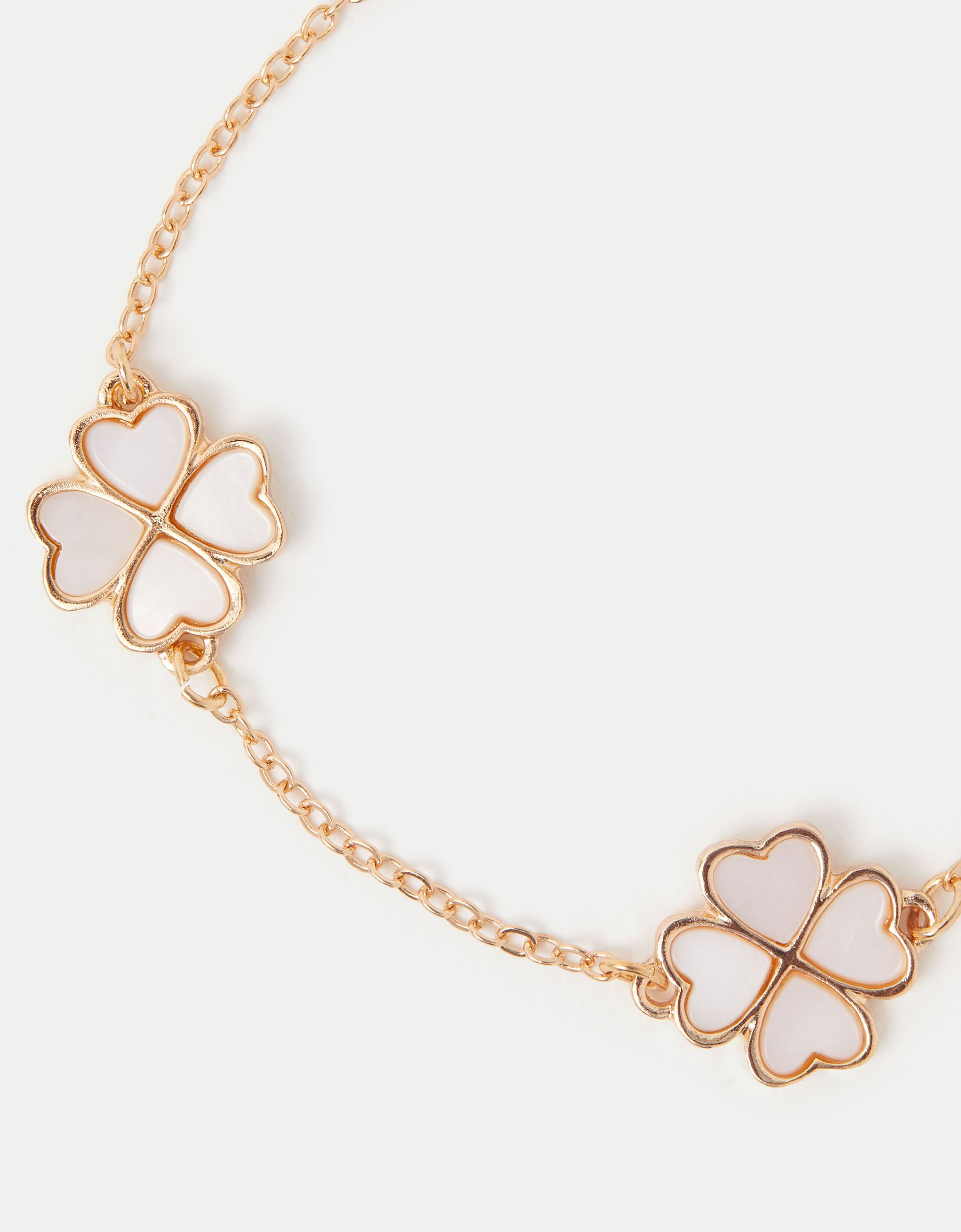 Gold Lucky Clover Bracelet - Accessorize