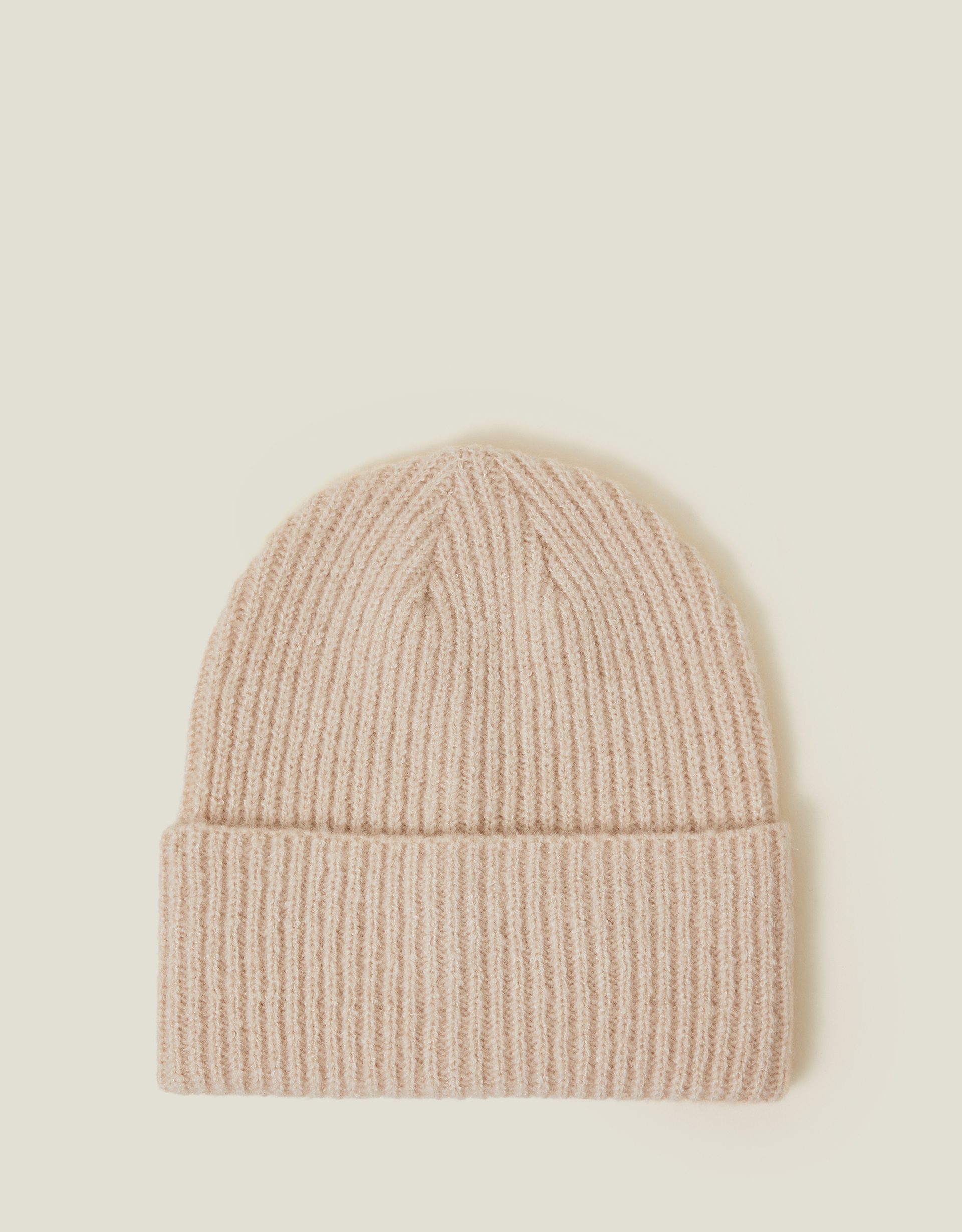Accessorize Soho Knit Beanie Hat Natural, Size: 22x8cm