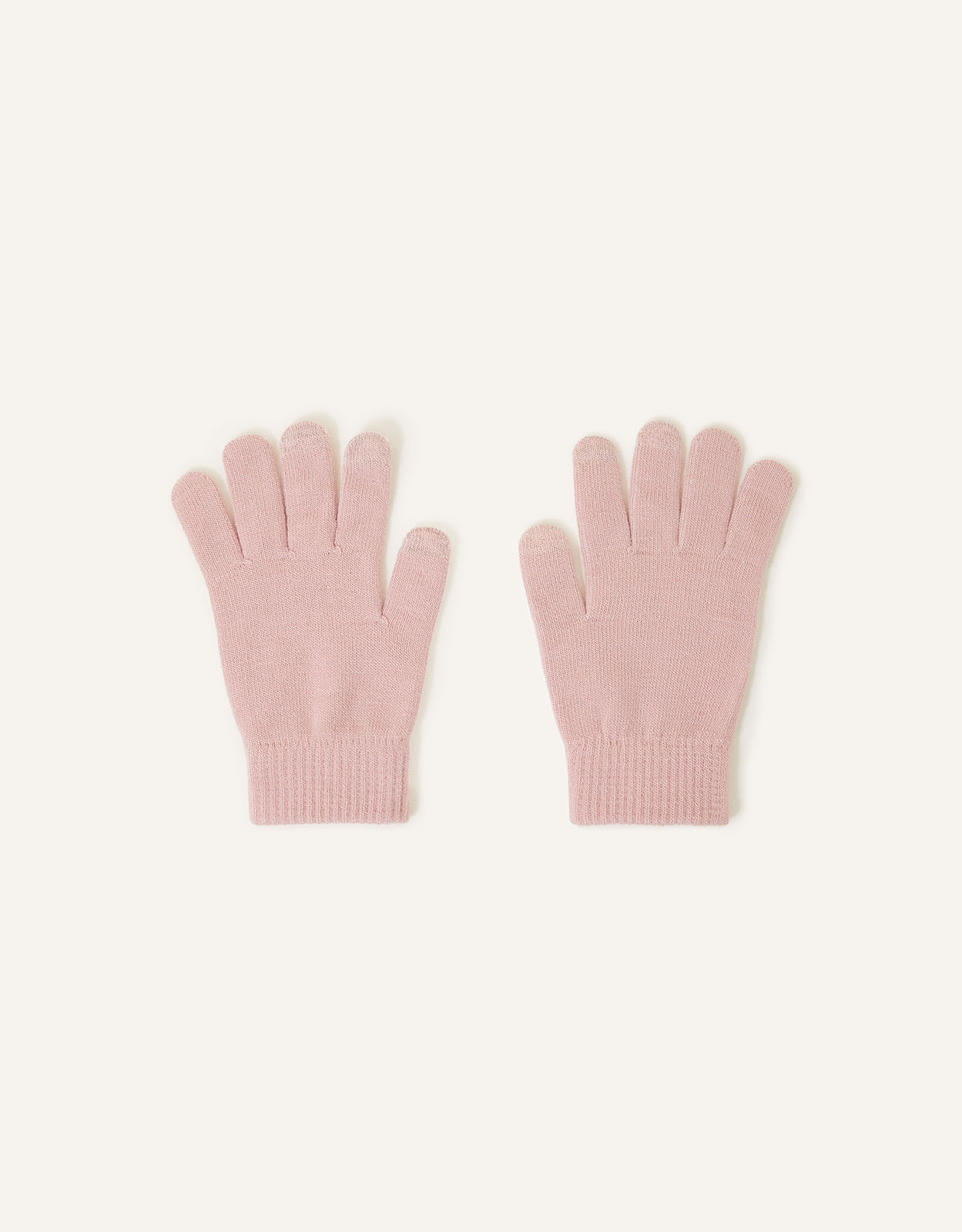 Accessorize Super Pale Pink Stretch Touch Gloves, Size: One Size
