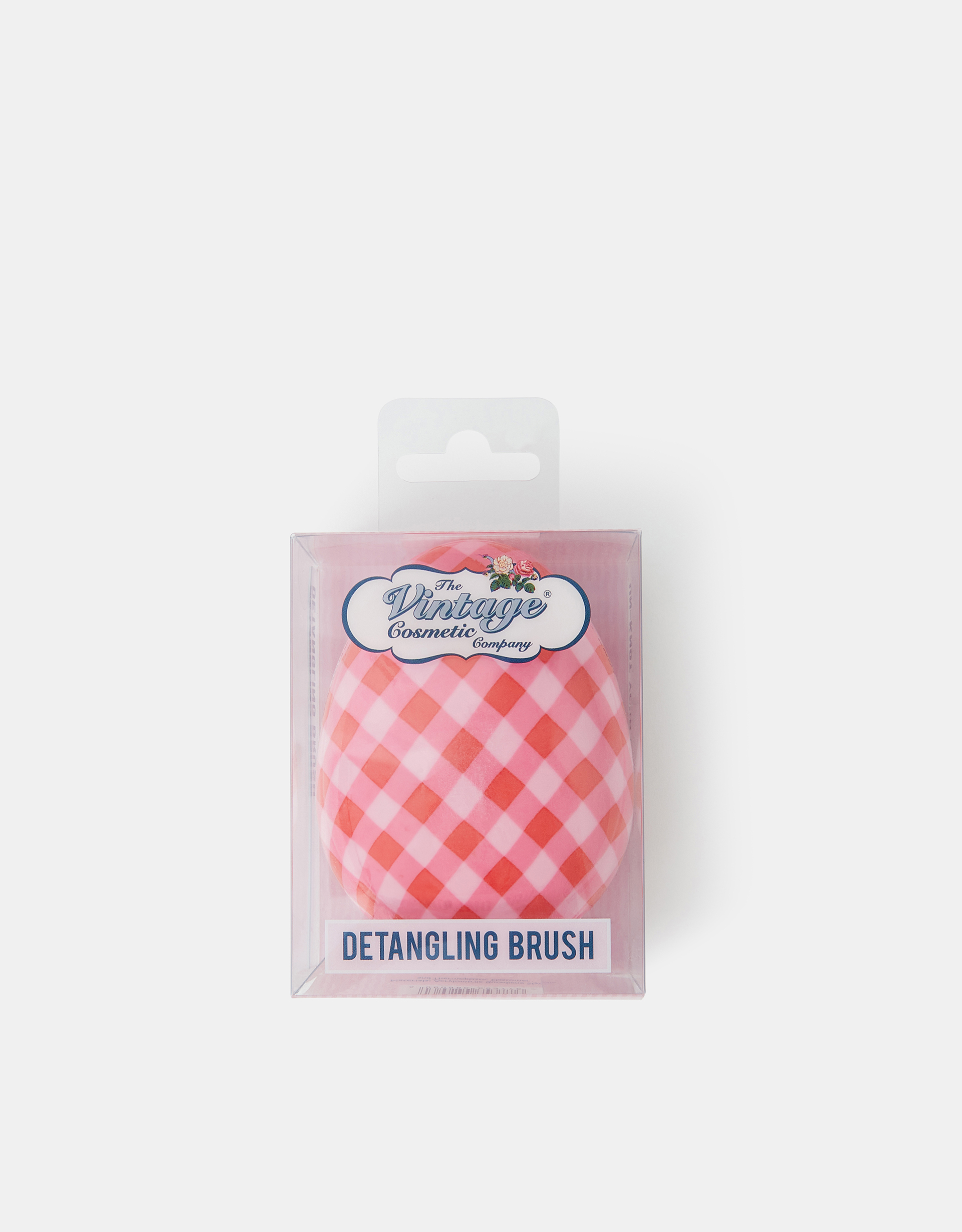 Pink The Vintage Cosmetic Company Gingham Detangling Brush - Accessorize