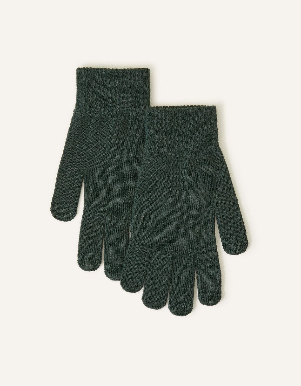 Accessorize Super-Stretch Touchscreen Gloves Green