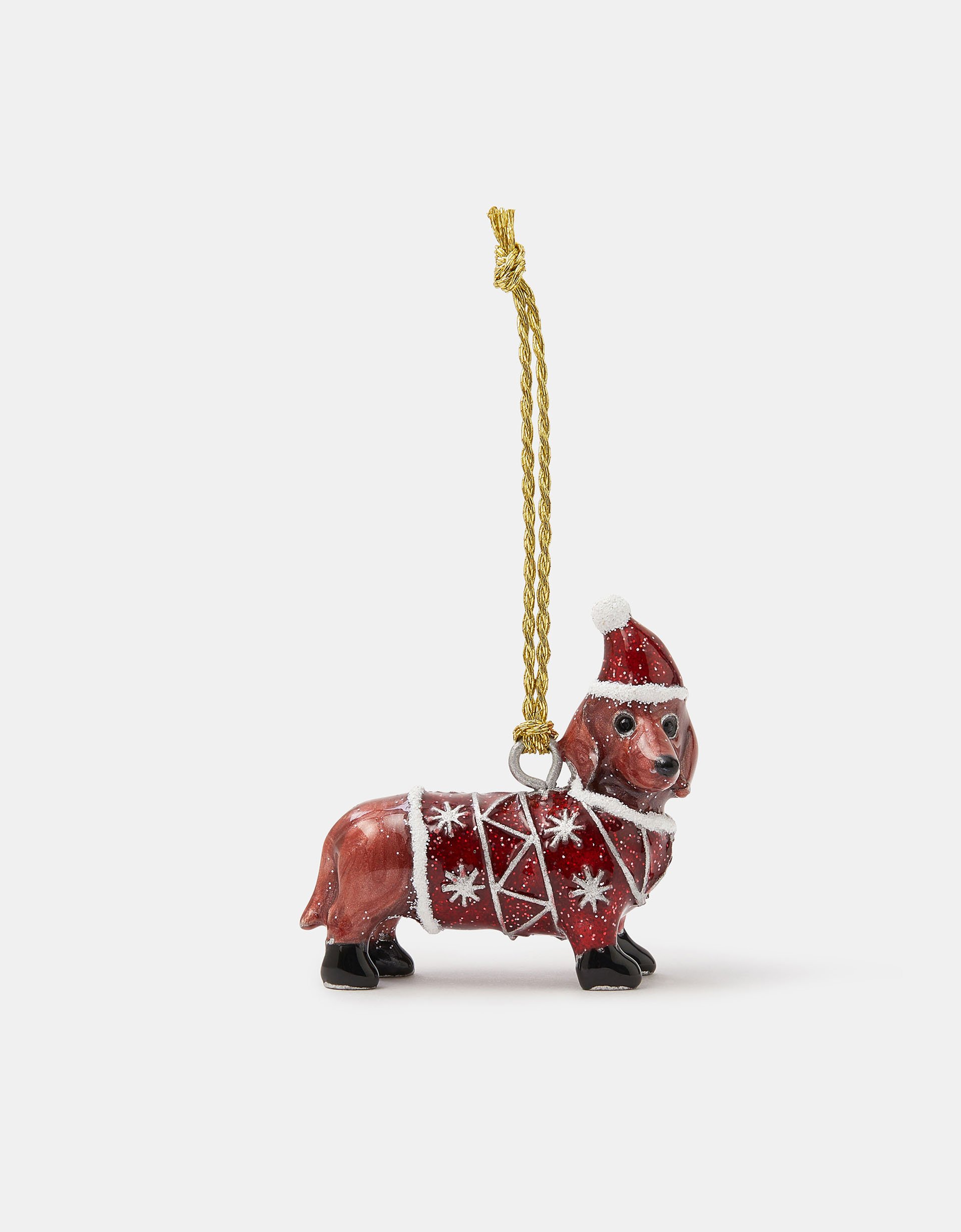 Sausage Dog Christmas Tree Decoration - Accessorize
