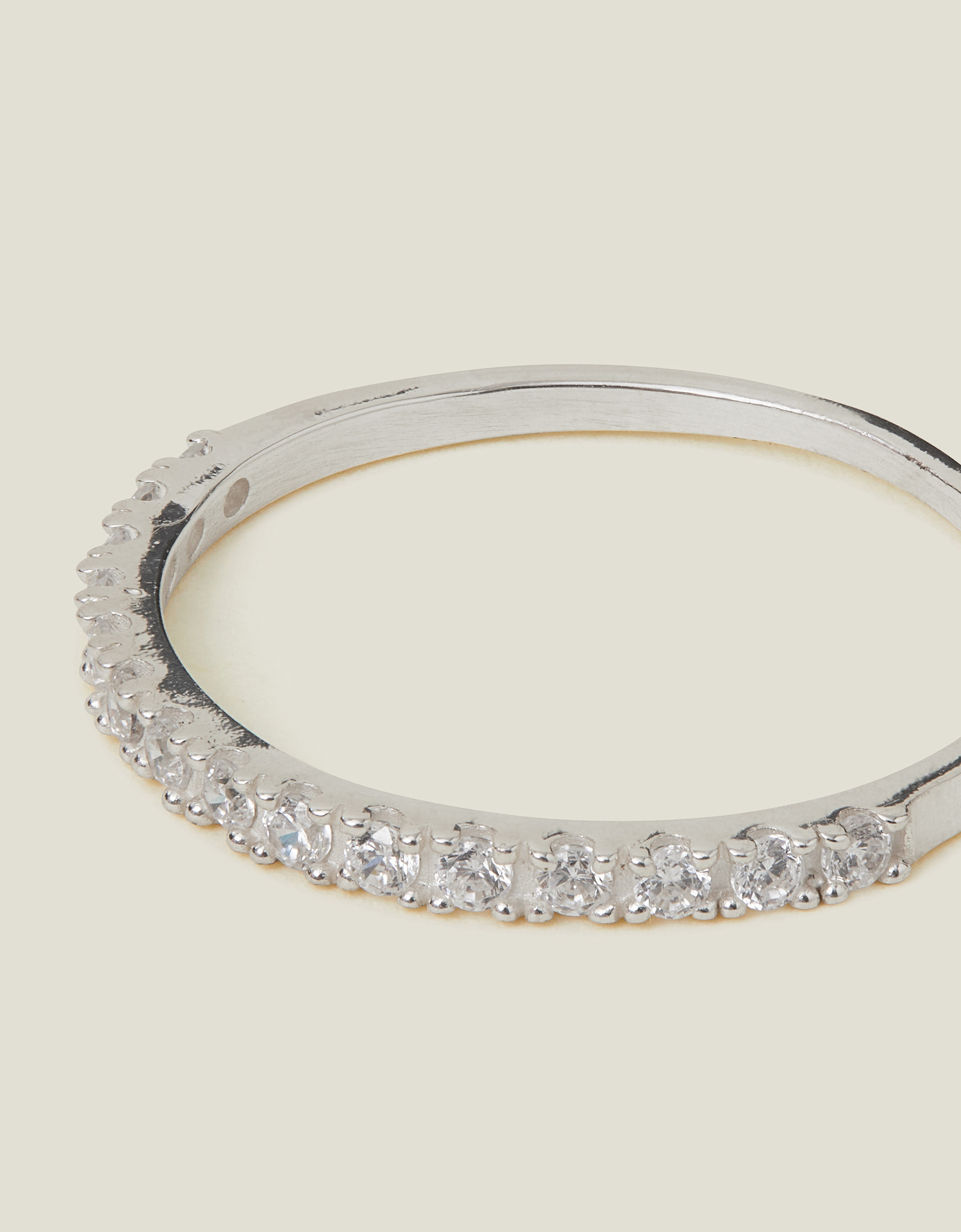 Sterling Silver Eternity Ring Size: M - Accessorize