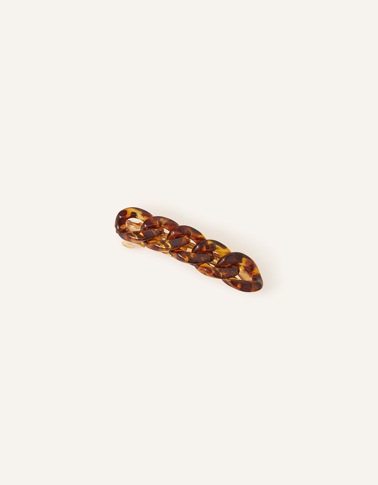 Accessorize Women's Tortoiseshell Chain Barrette Clip