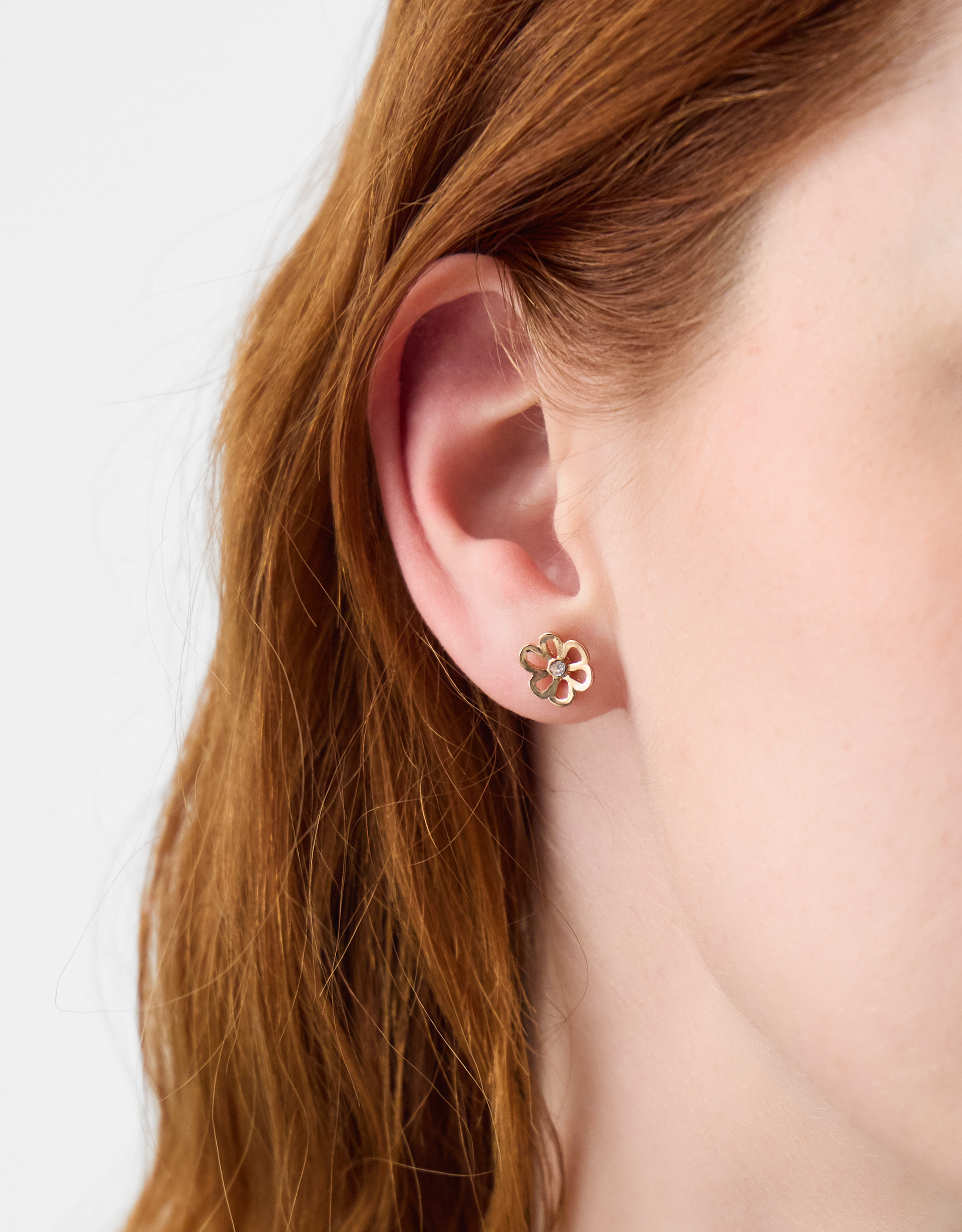 Accessorize Floral 3-Pack Flower Stud Earrings, Gold