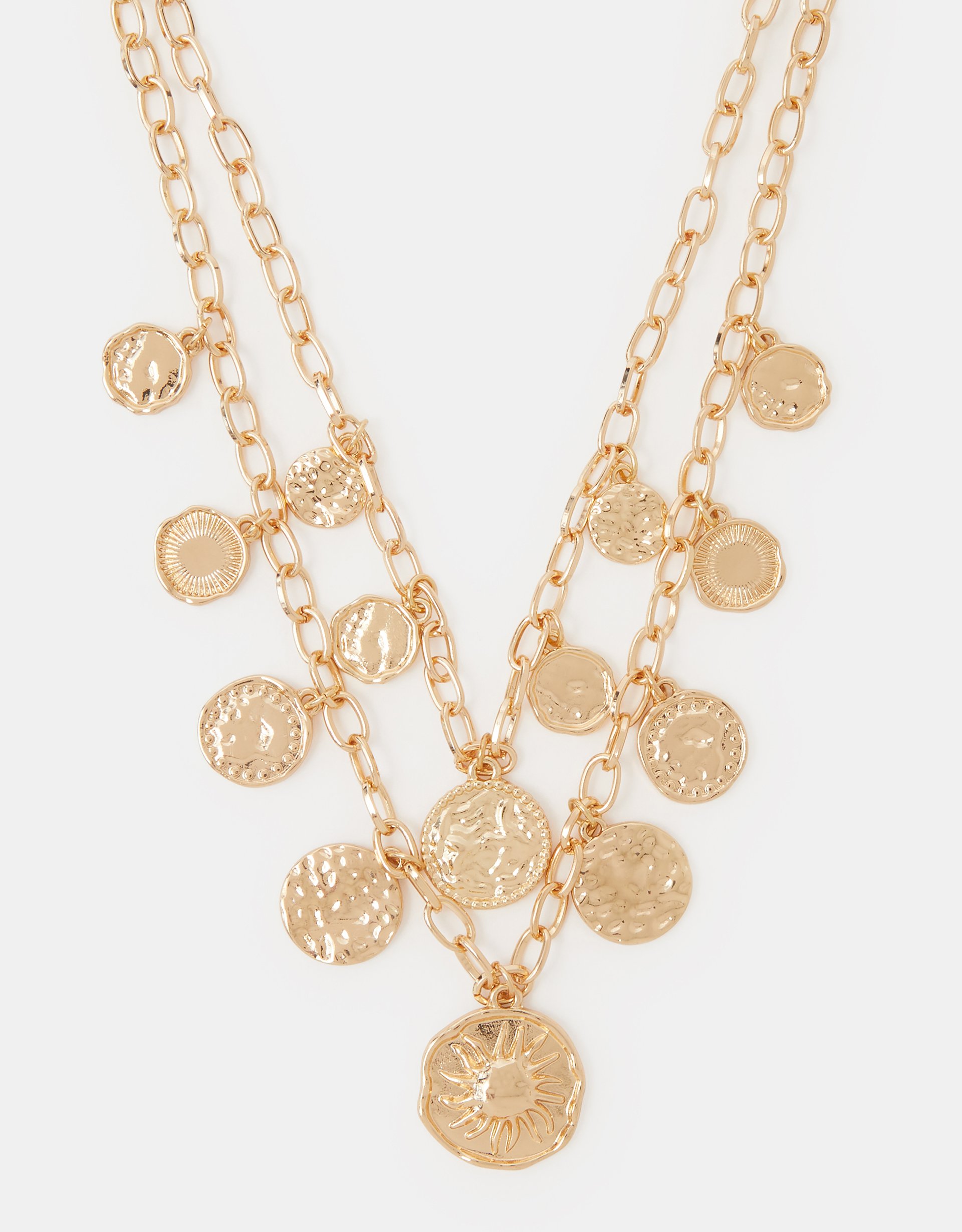 Gold 2-Pack Coin Charm Necklaces - Accessorize