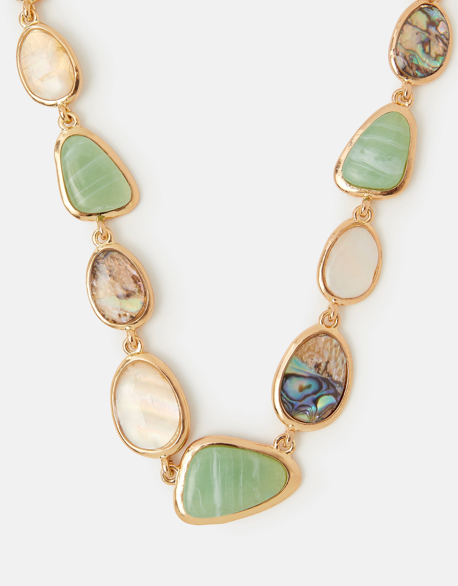 Gold Mixed Stone Statement Collar Necklace - Accessorize
