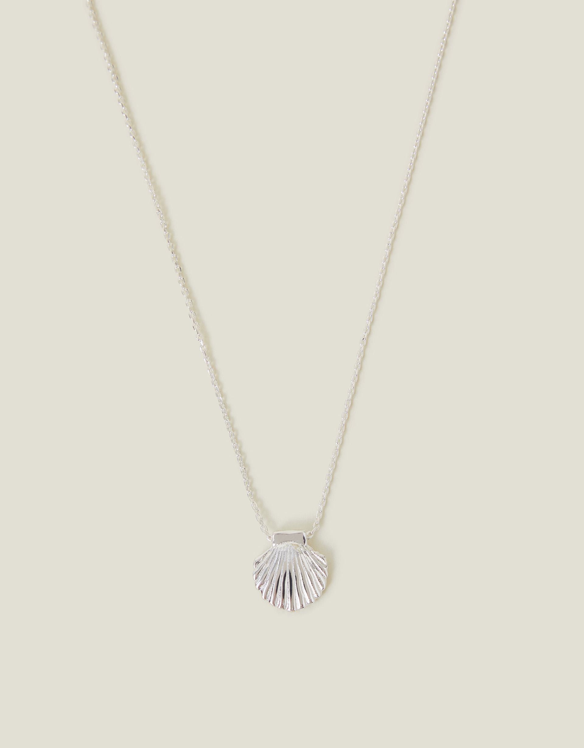 Sterling Silver-plated Shell Necklace, Women's - Accessorize
