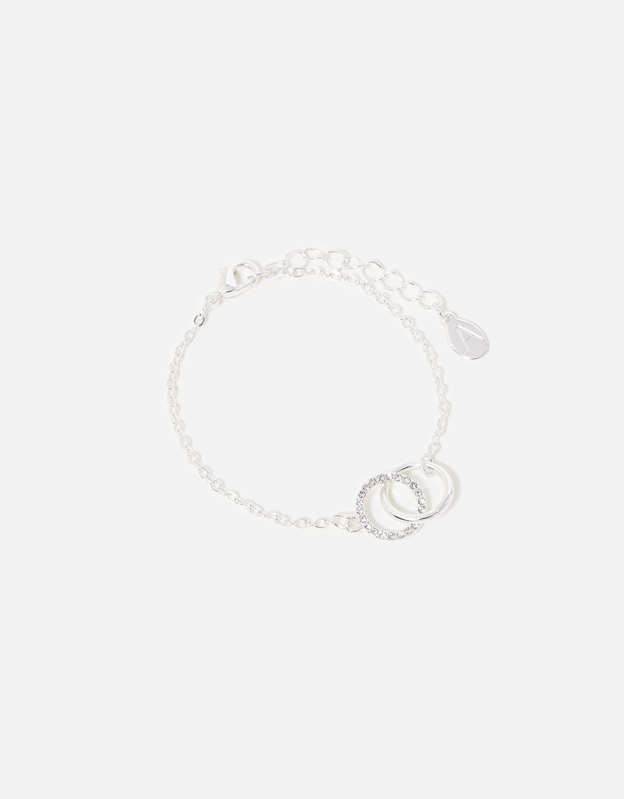 Accessorize Women's Silver Linked Circle Bracelet, Size: One Size