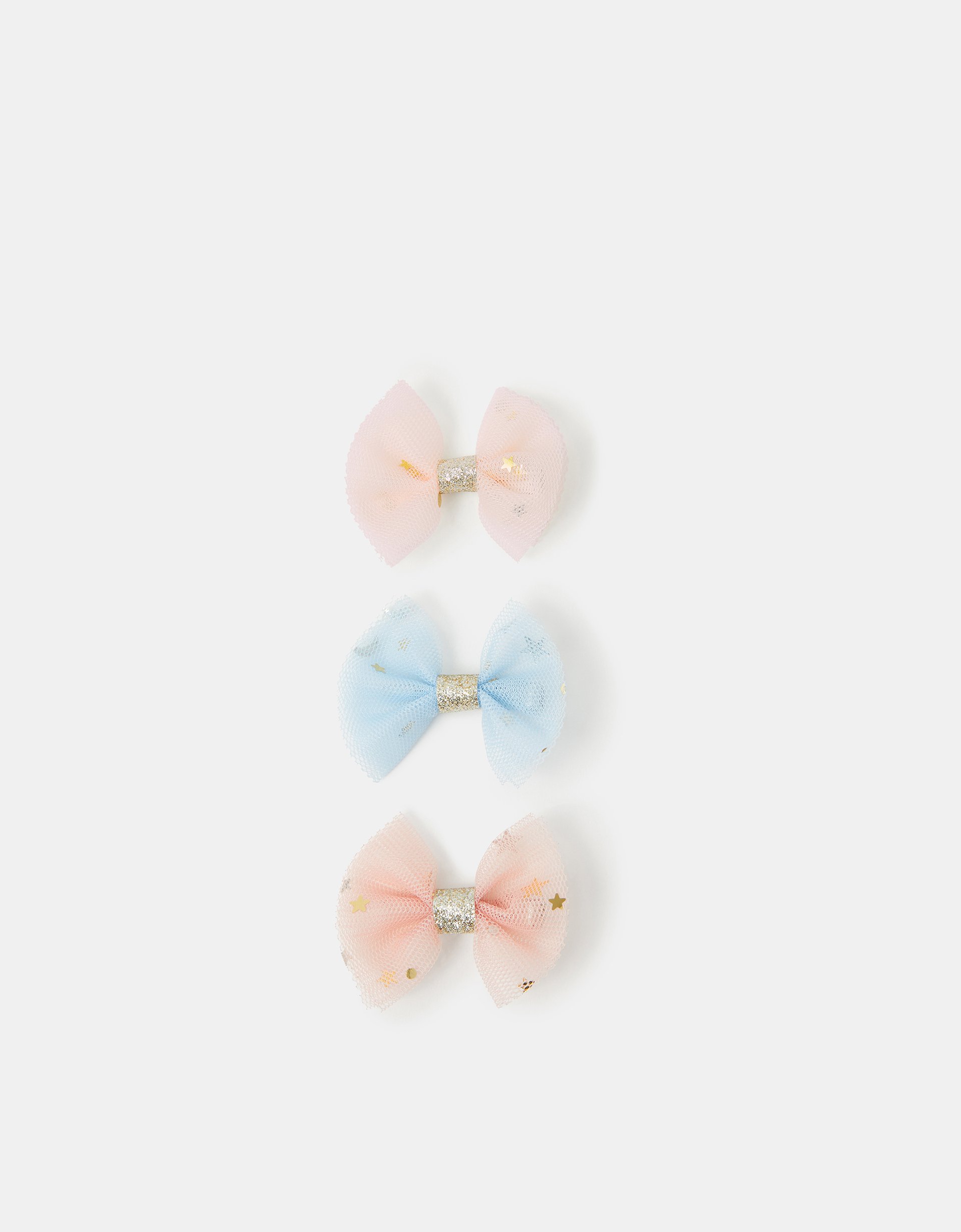 Gold 3-Pack Girls Bow Hair Clips - Accessorize