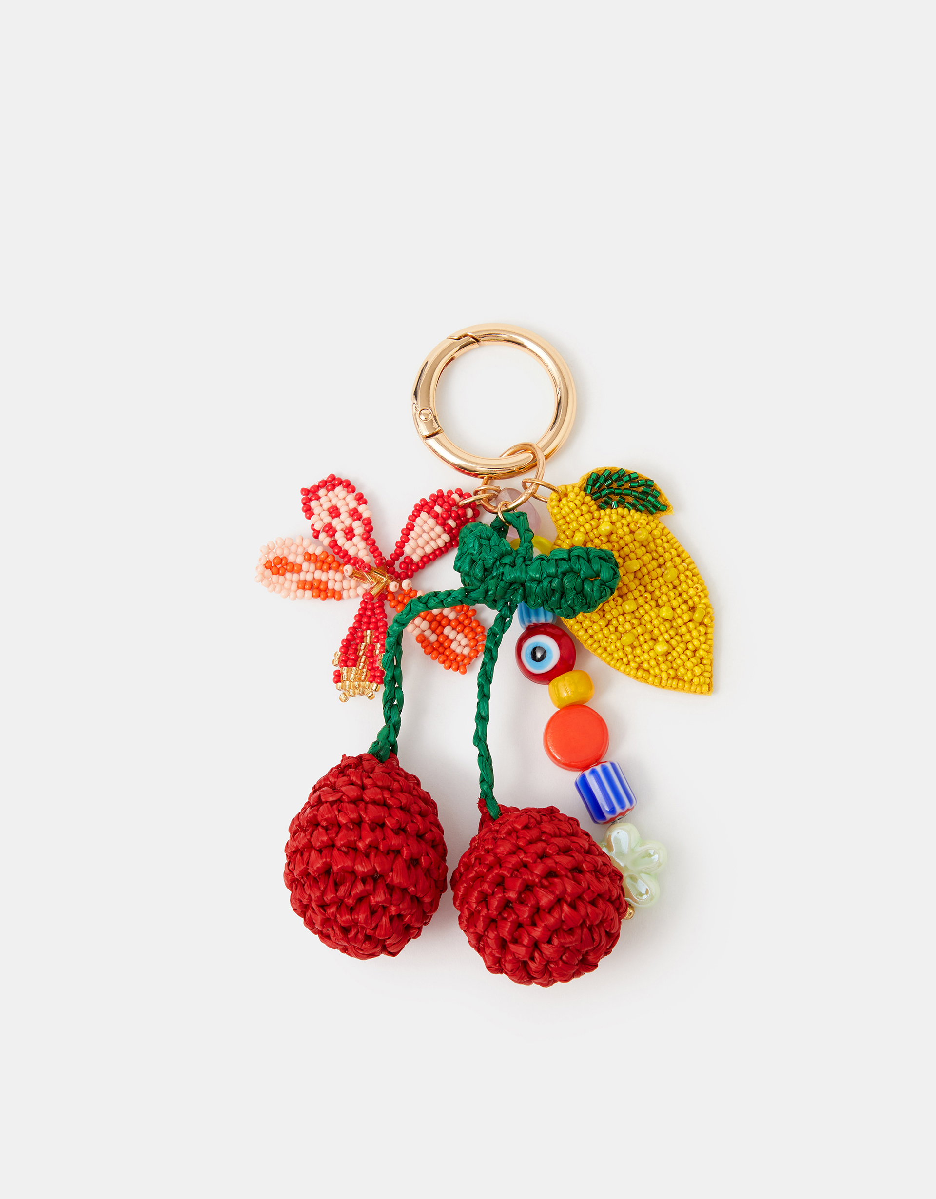 Beaded Fruit Bag Charm - Accessorize