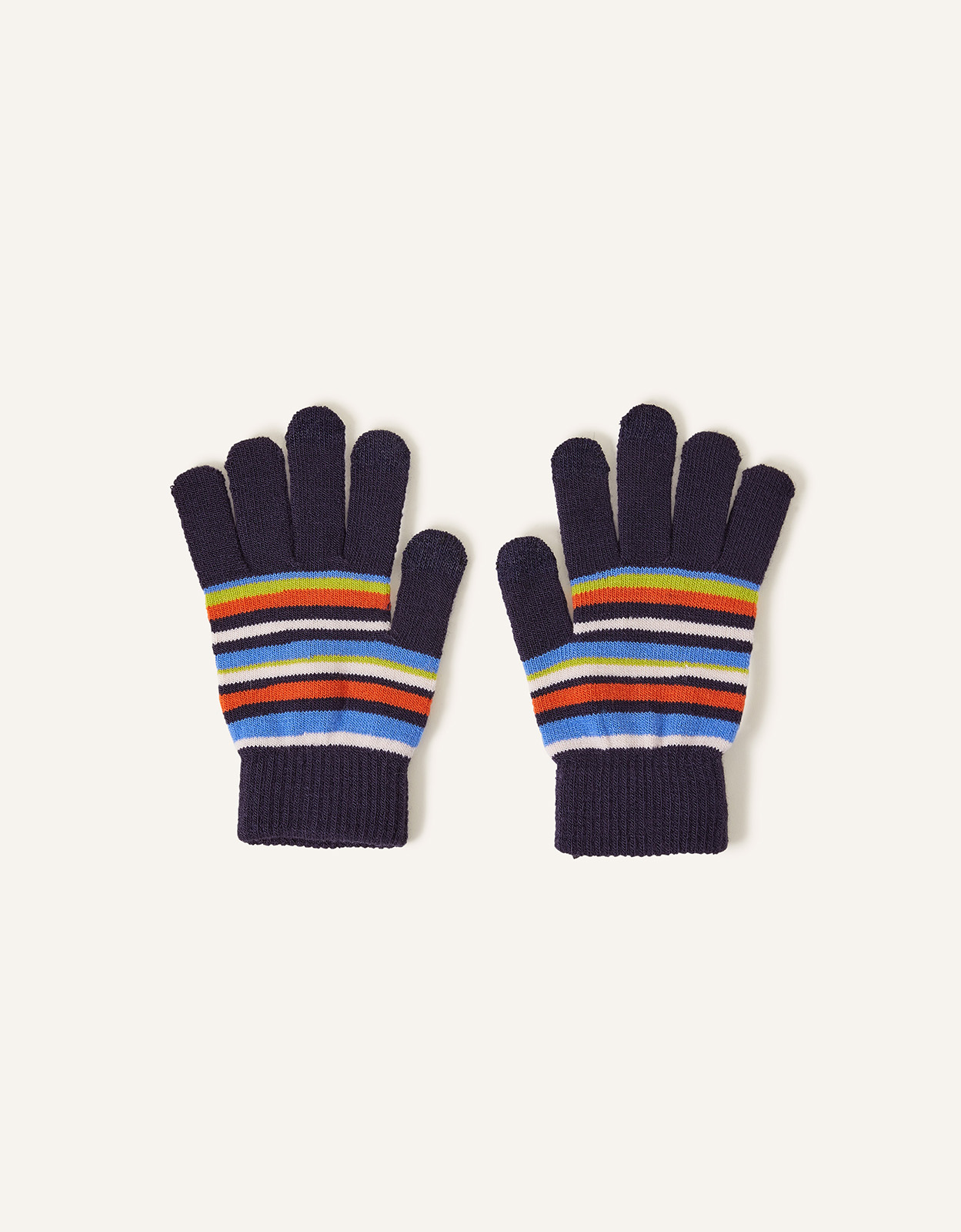 Accessorize Stripe Superstretch Touchscreen Gloves, Size: 9x21cm