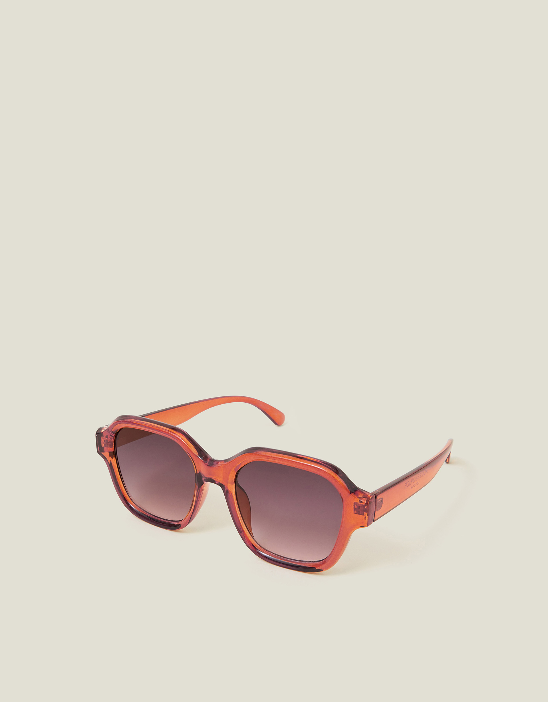 Orange Crystal Square Sunglasses - Accessorize