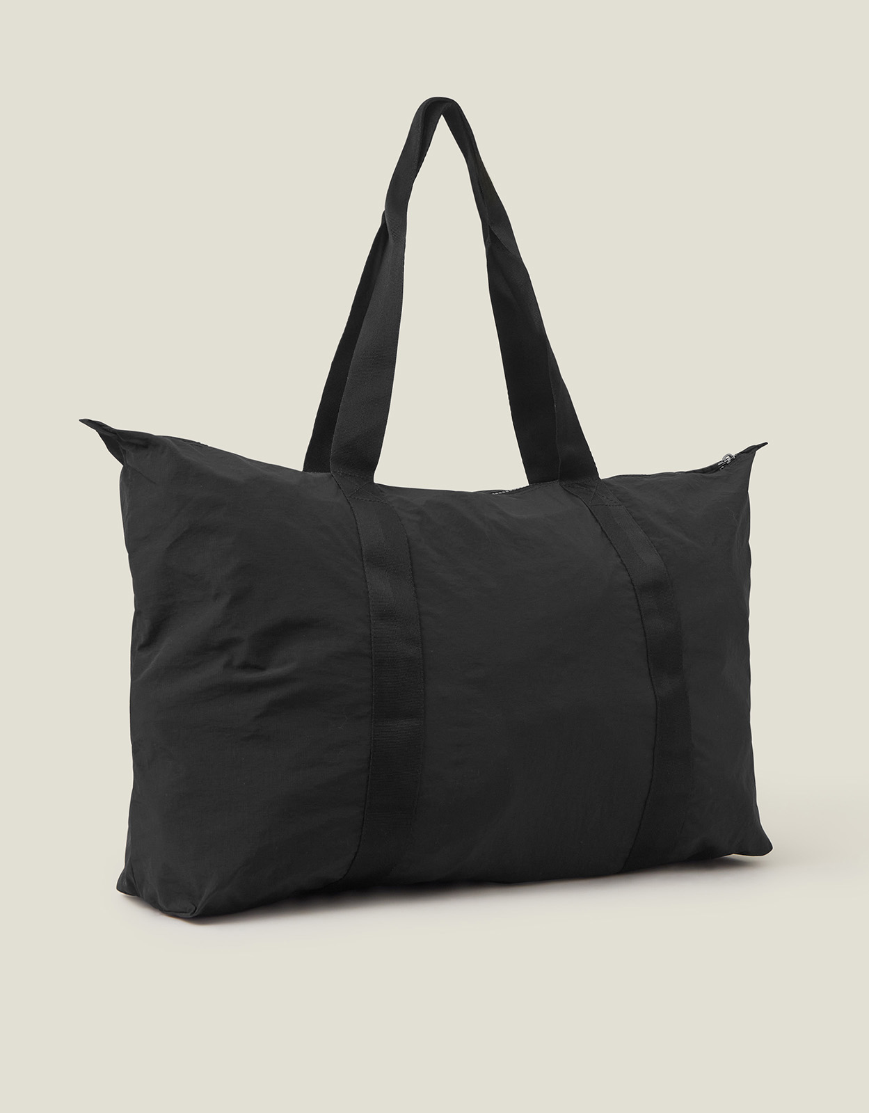Black Nylon Packable Travel Weekender Bag, Size: 57x37cm, Women's - Accessorize