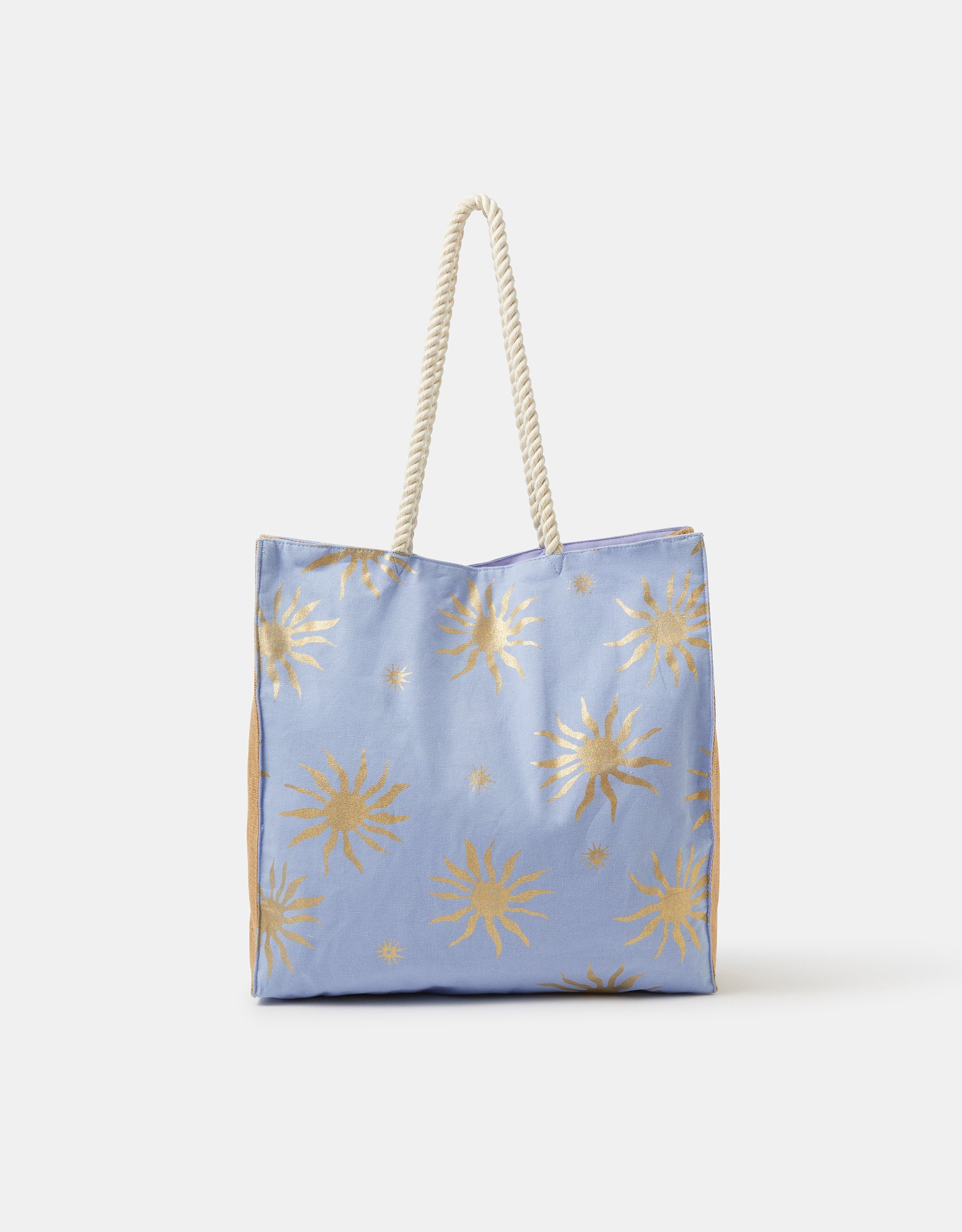 Accessorize Sun Print Beach Tote Bag, Blue