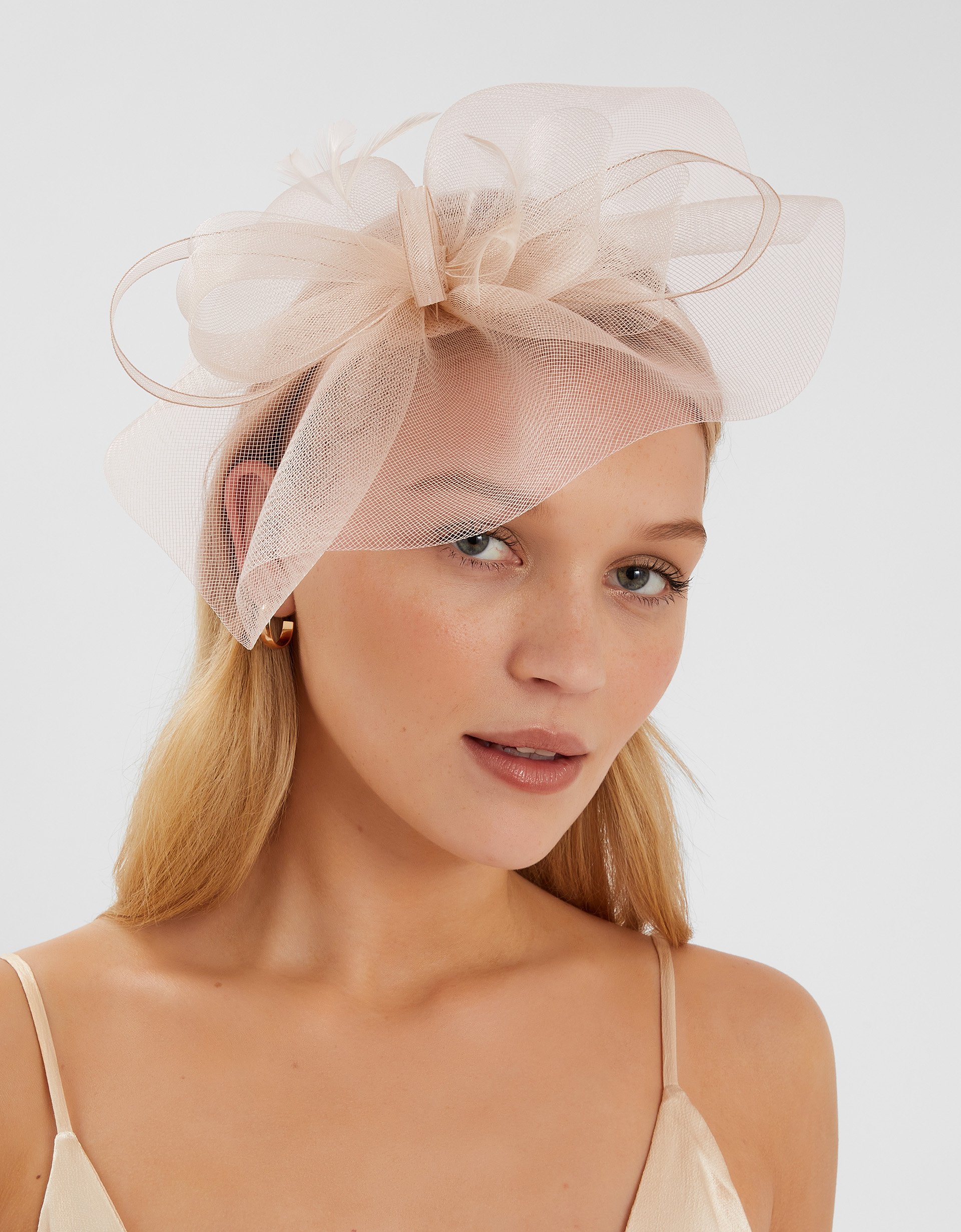 Cream Mia Mini Crin Fascinator, Size: 34x23cm, Women's - Accessorize