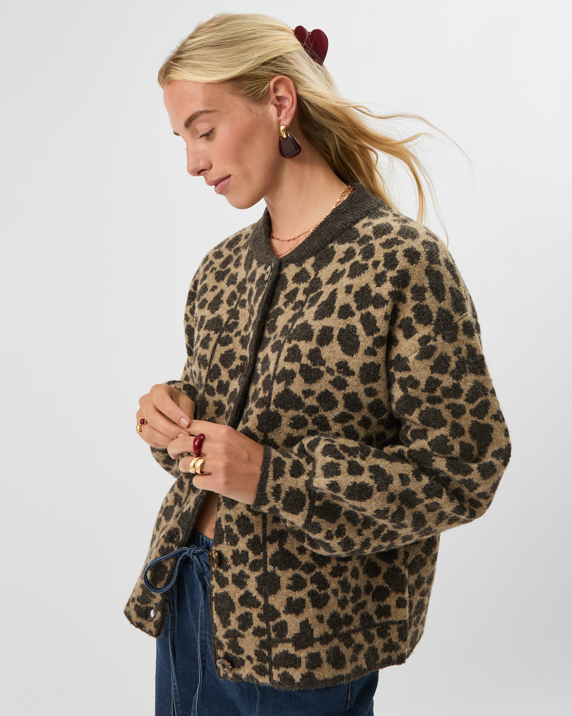 Leopard Print Cardigan Size: S - Accessorize