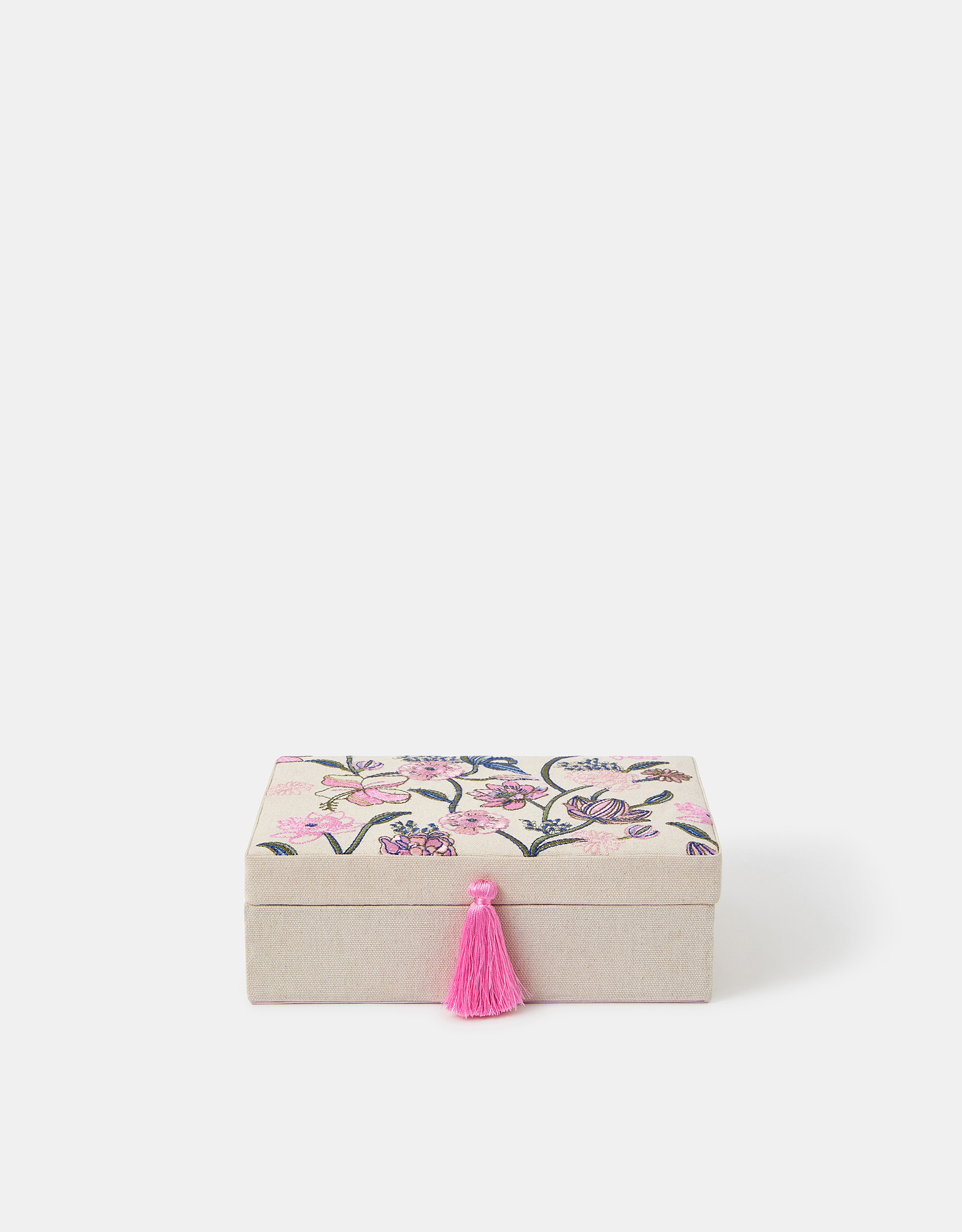 Red Jasmine Embroidered Jewellery Box - Accessorize