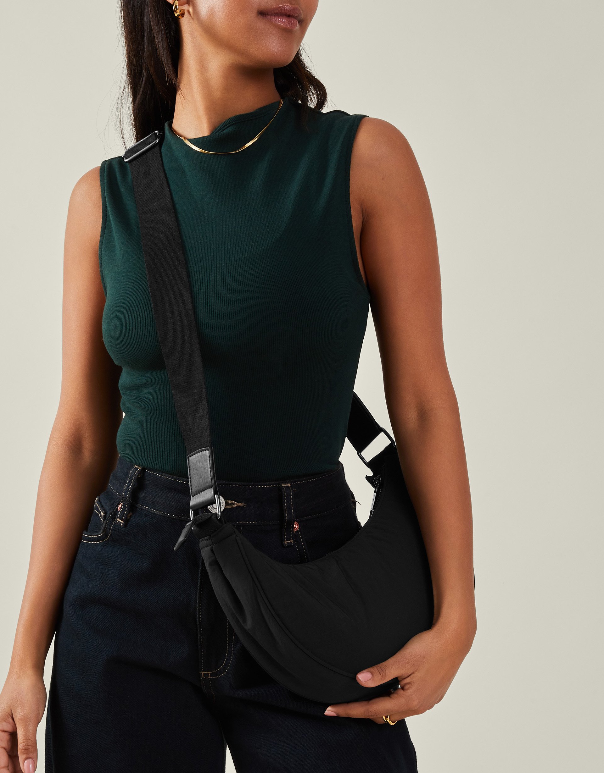 Black Nylon Cross-body Sling Bag - Accessorize