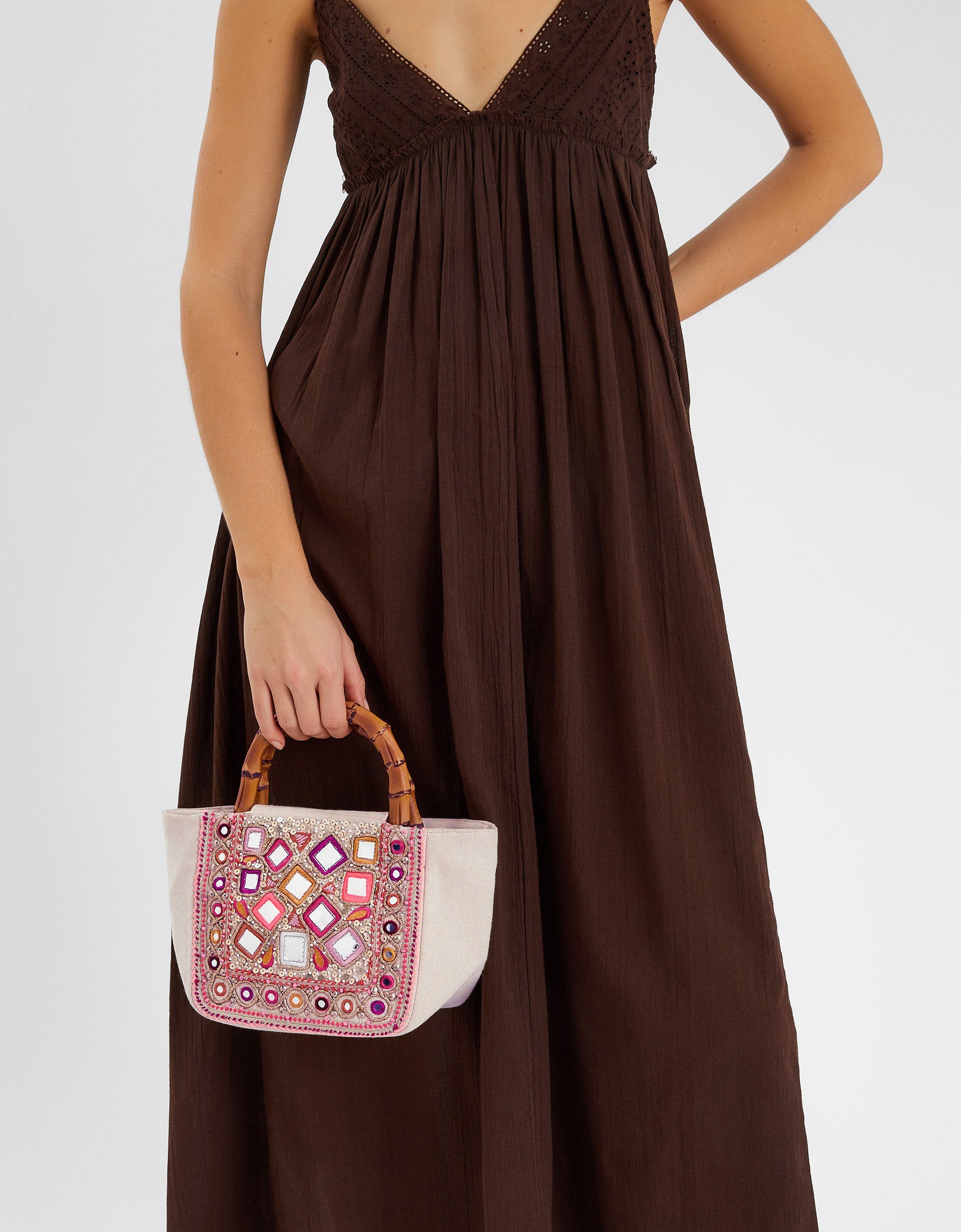 Mirror Embellished Handbag - Accessorize