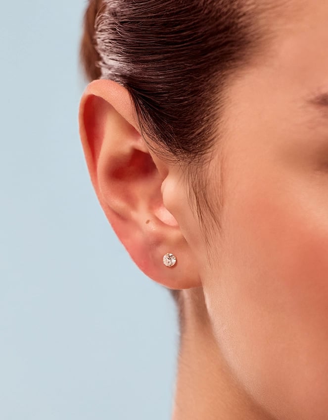Accessorize Velvet Lab Grown Diamond 1ct Stud Earrings 9ct, Gold