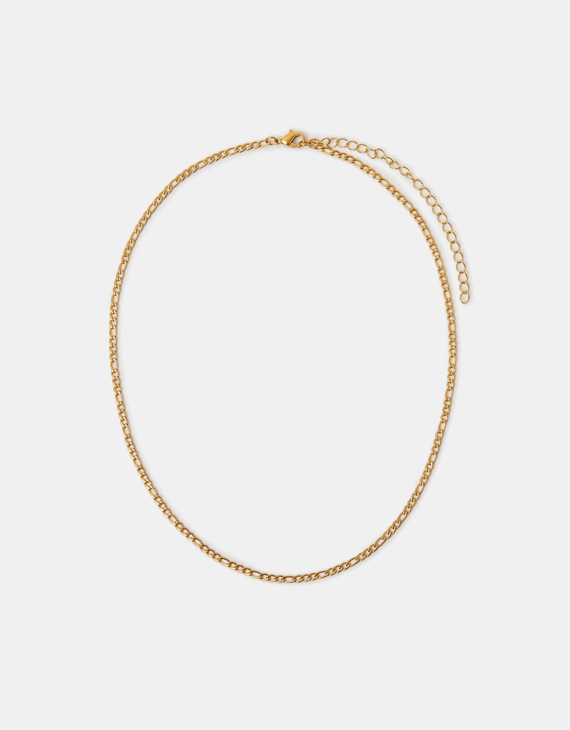 Stainless Steel Figaro Chain Necklace - Accessorize