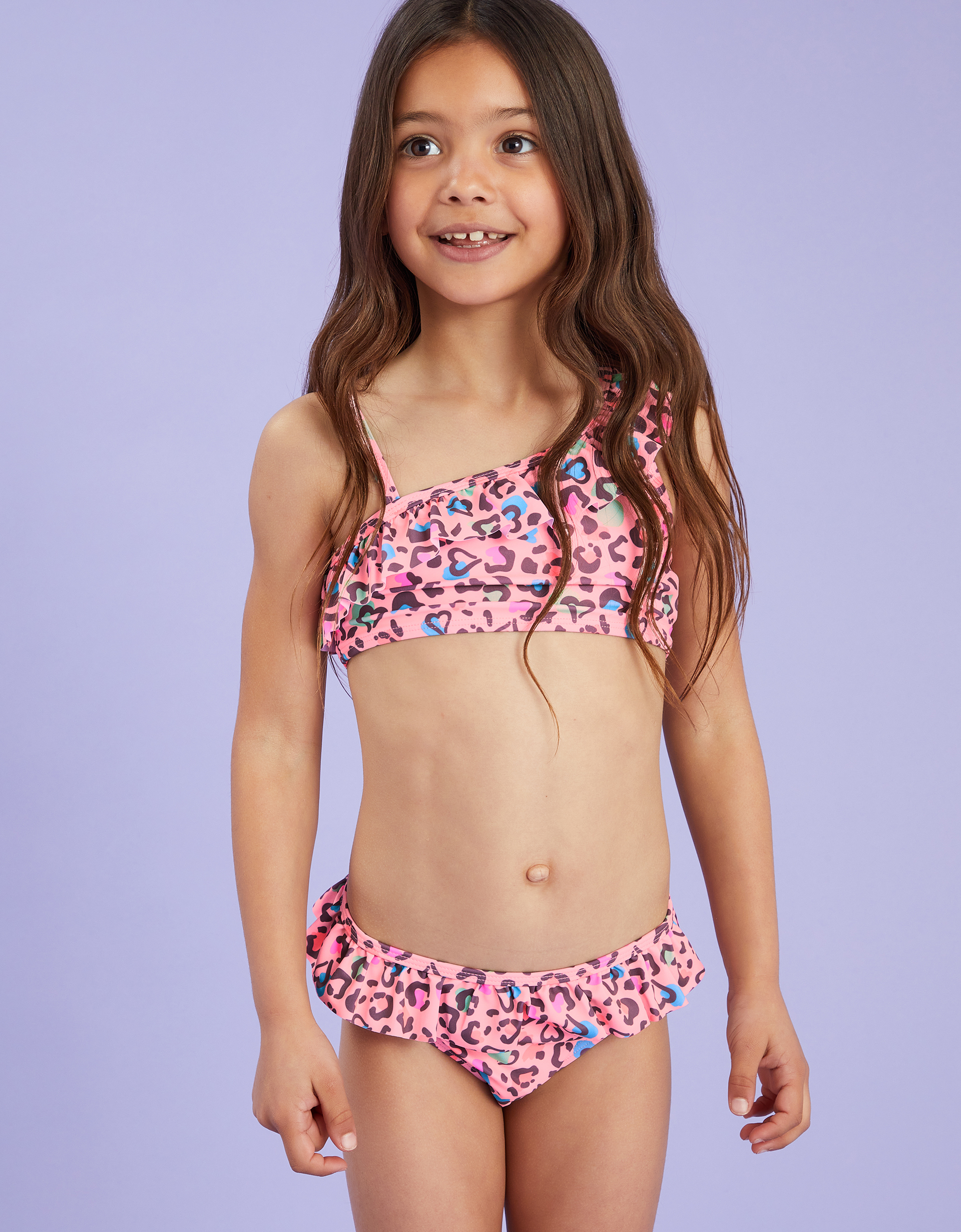 Leopard Print Bikini Set Multi, Size: 5-6 yrs - Accessorize