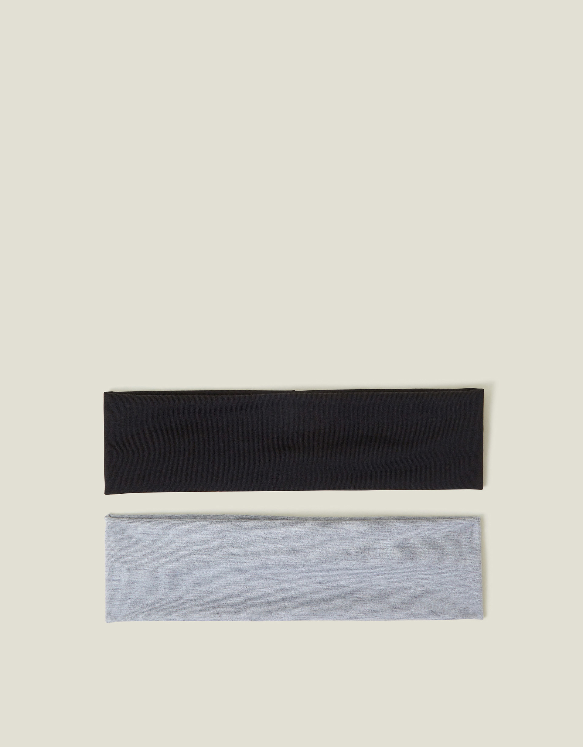 Black/grey 2-Pack Jersey Bandos, Women's - Accessorize