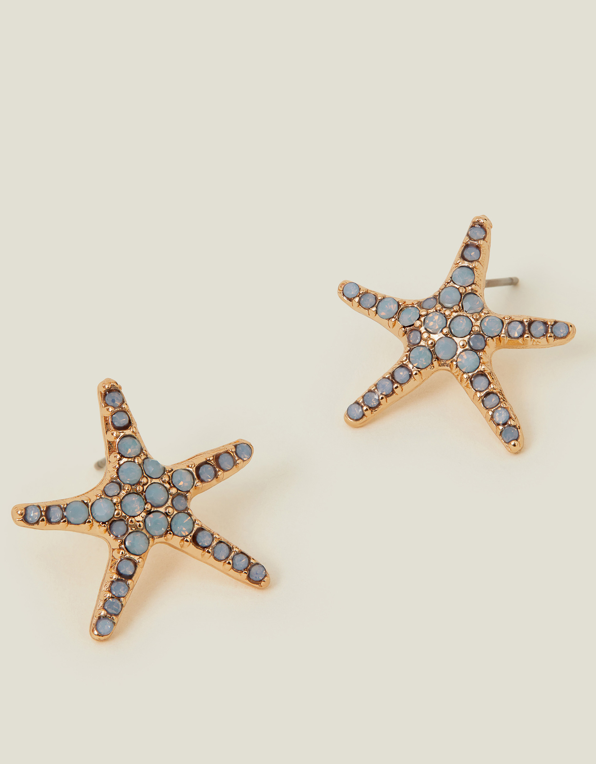 Gold Pavé Starfish Stud Earrings - Accessorize