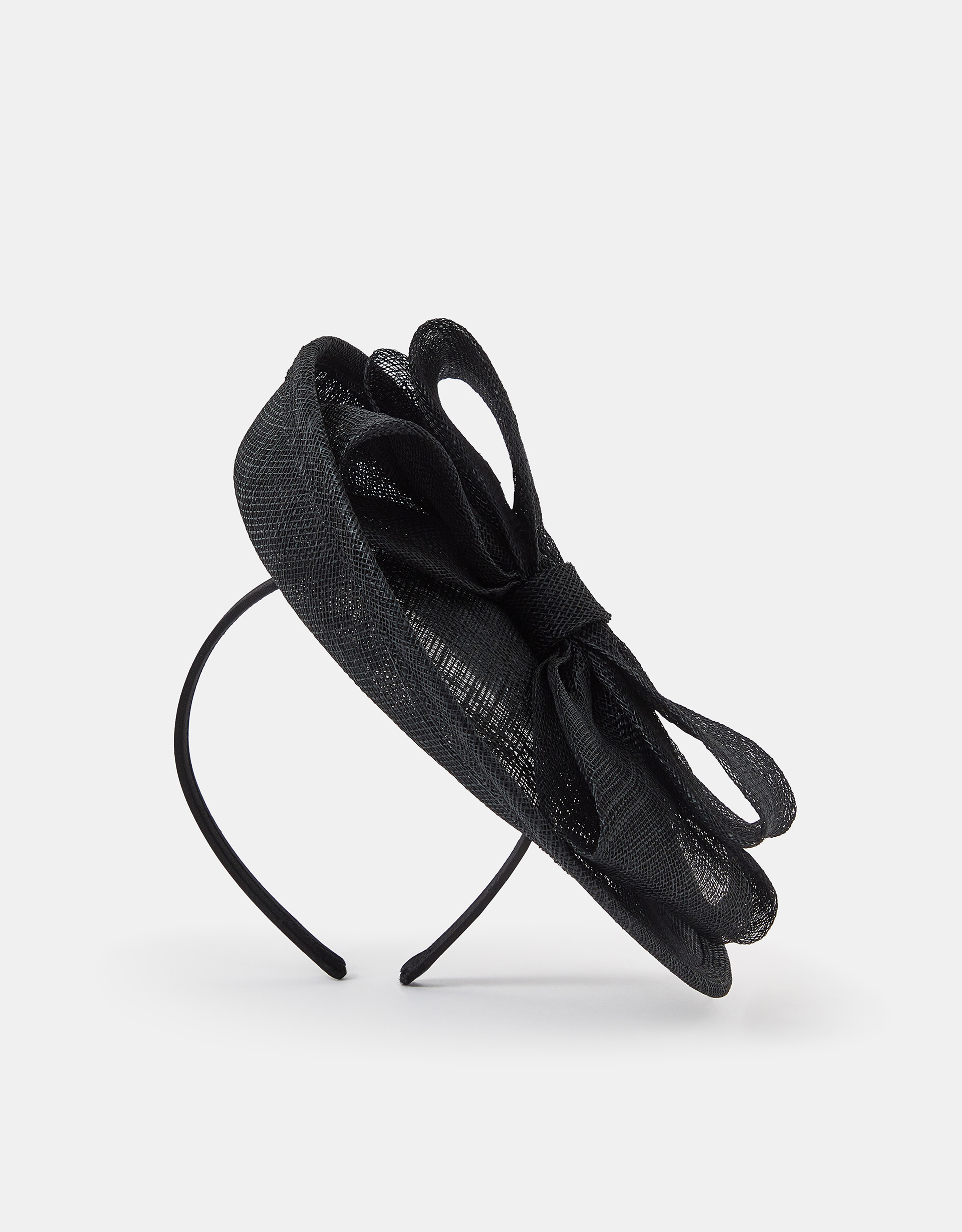 Structured Disc Bow Fascinator Black - Accessorize