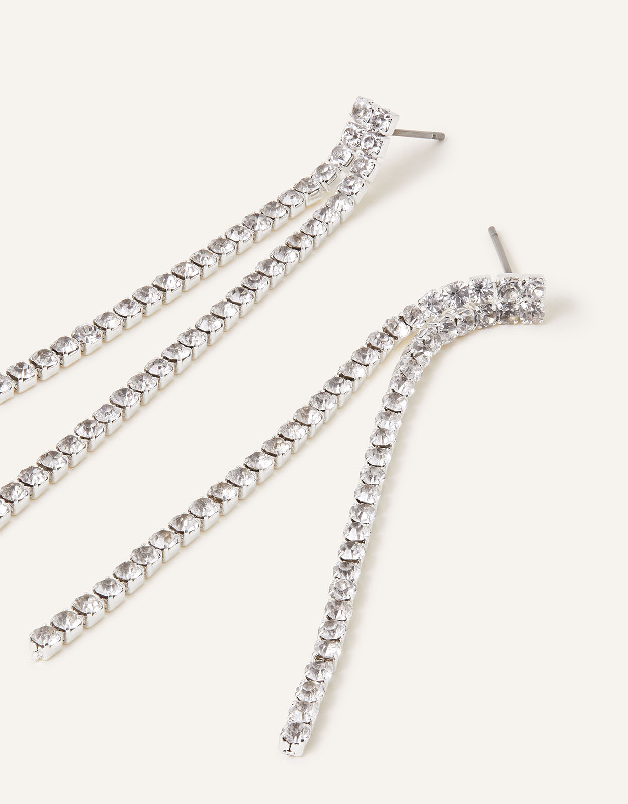 Accessorize Women's Crystal Cup Chain Slinky Drop Earrings, Size: One Size