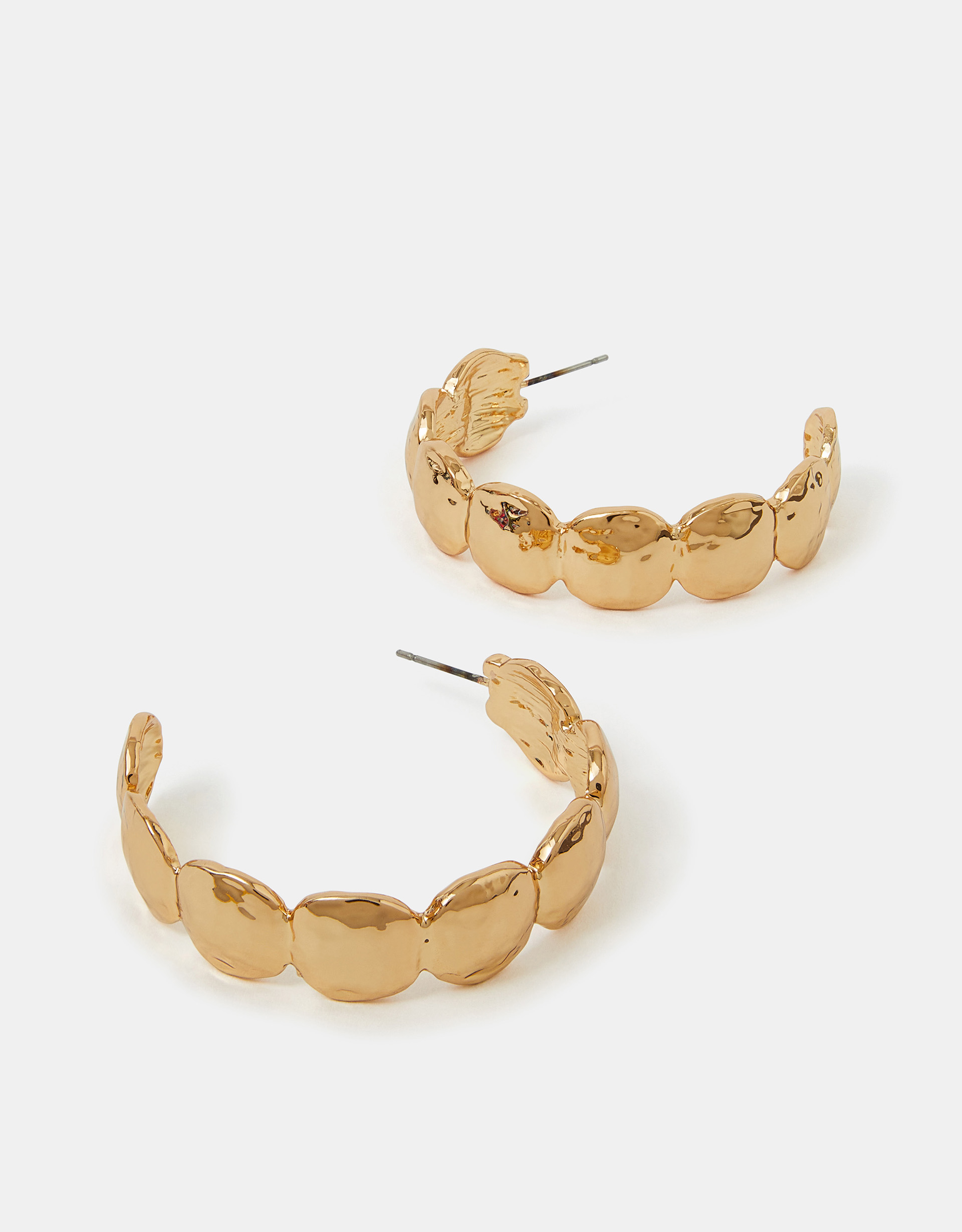 Gold Scallop Hoop Earrings - Accessorize